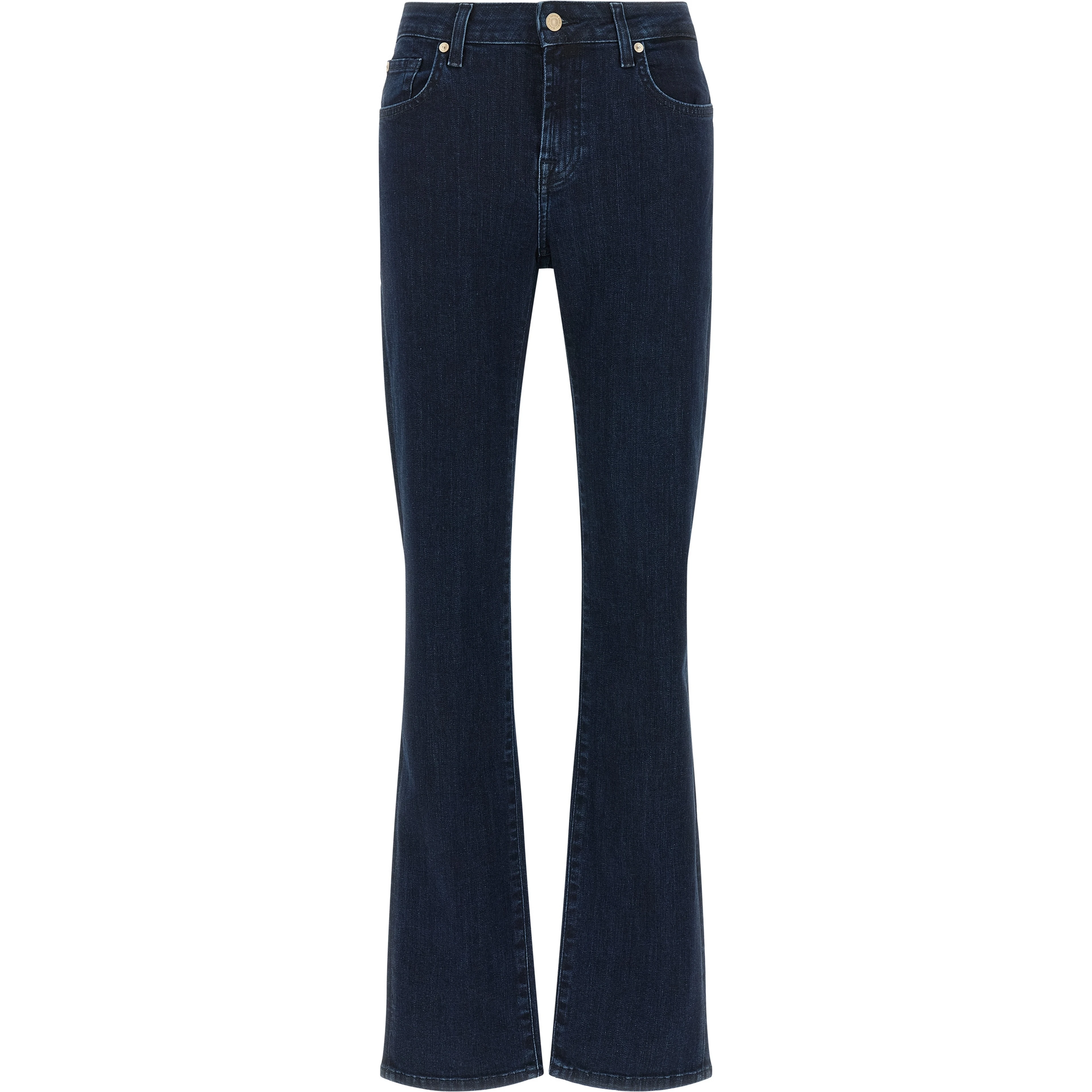 Blue Cotton Bootcut Jeans