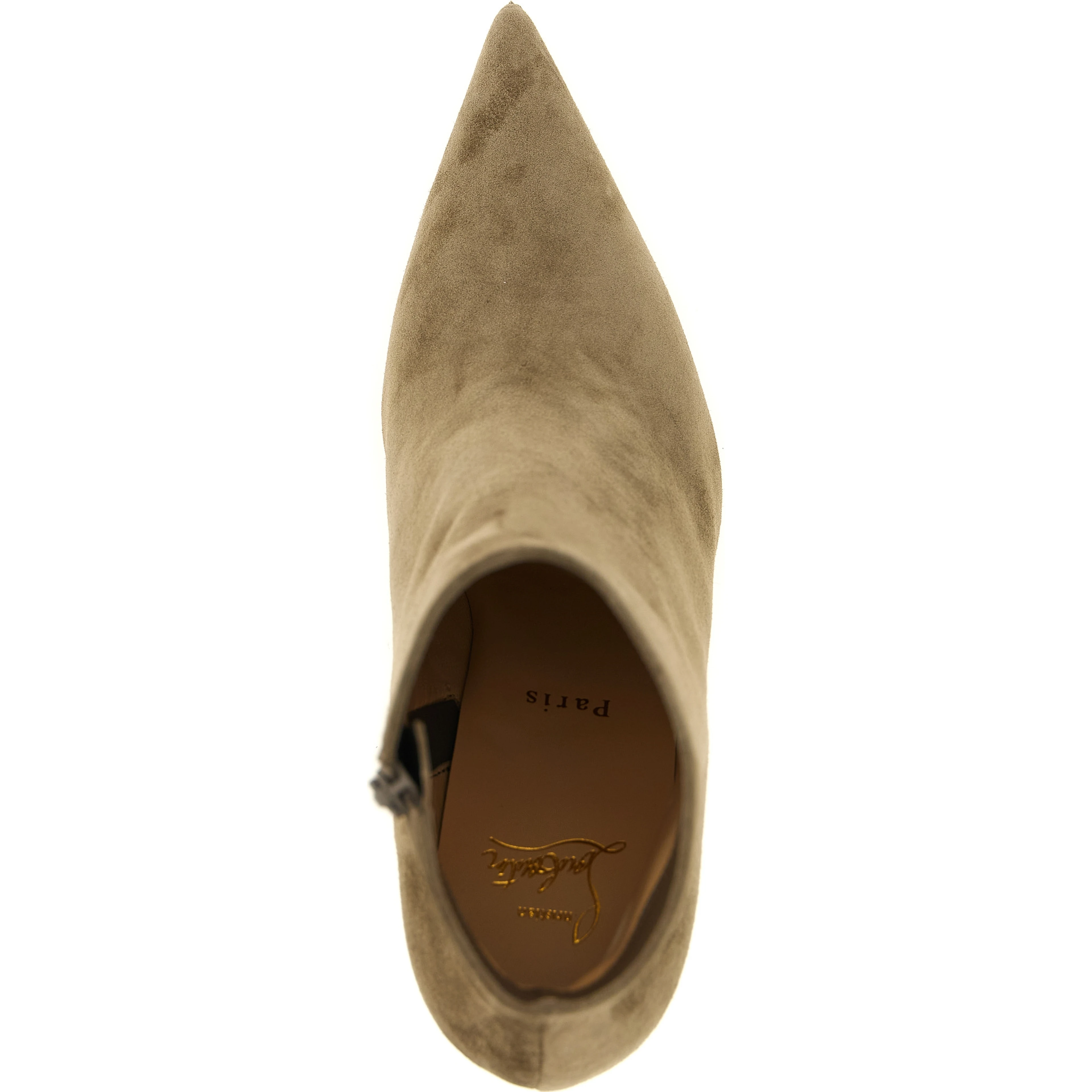 Beige Calfskin Ankle Boots
