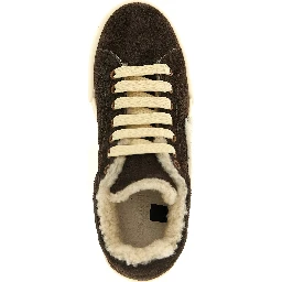 Brown Calfskin Low Top Sneakers