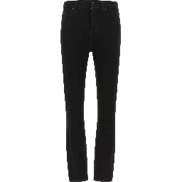 Black Cotton Skinny Jeans