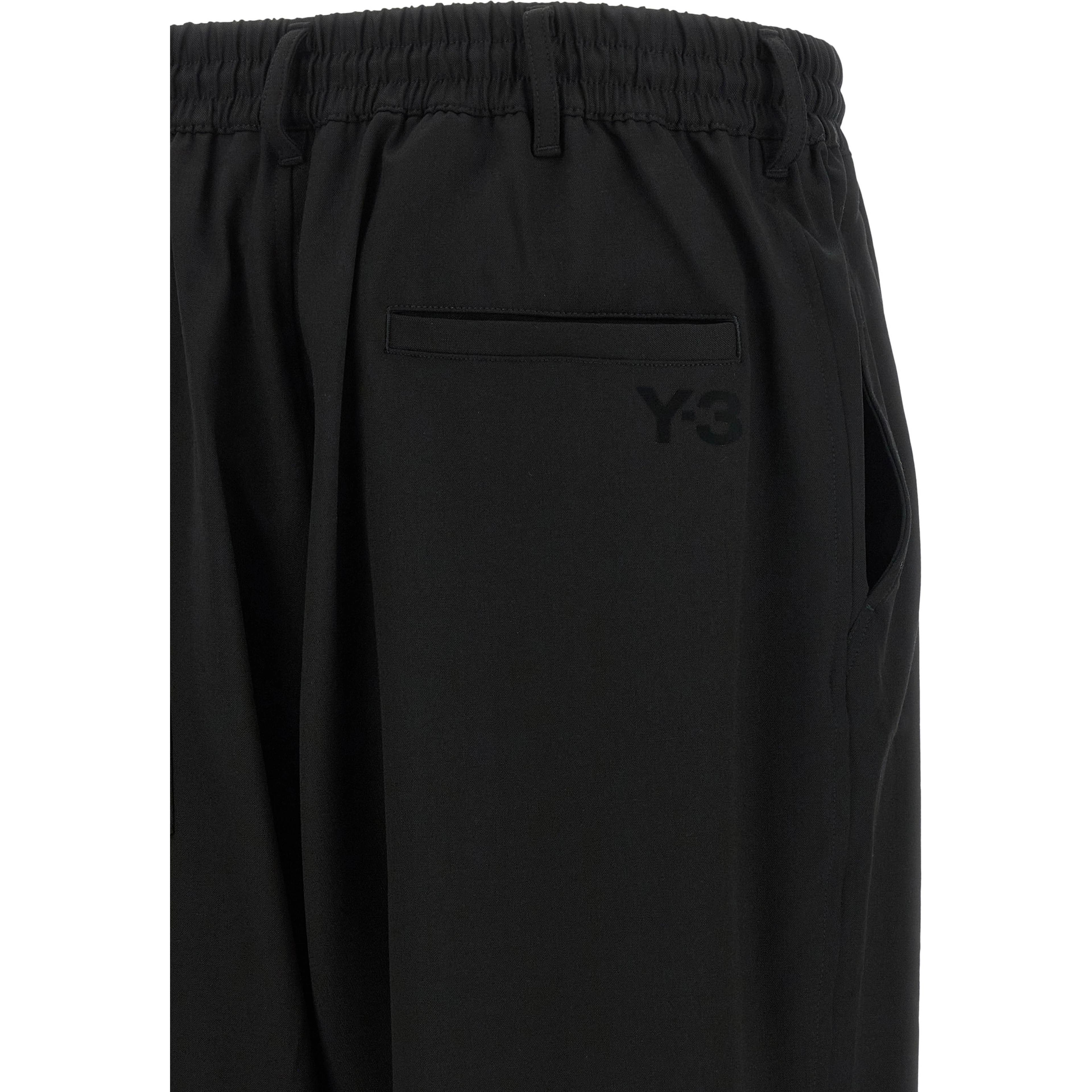 Black Wool Casual Pants