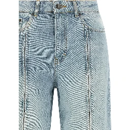 Blue Organic Cotton Straight-Leg Jeans
