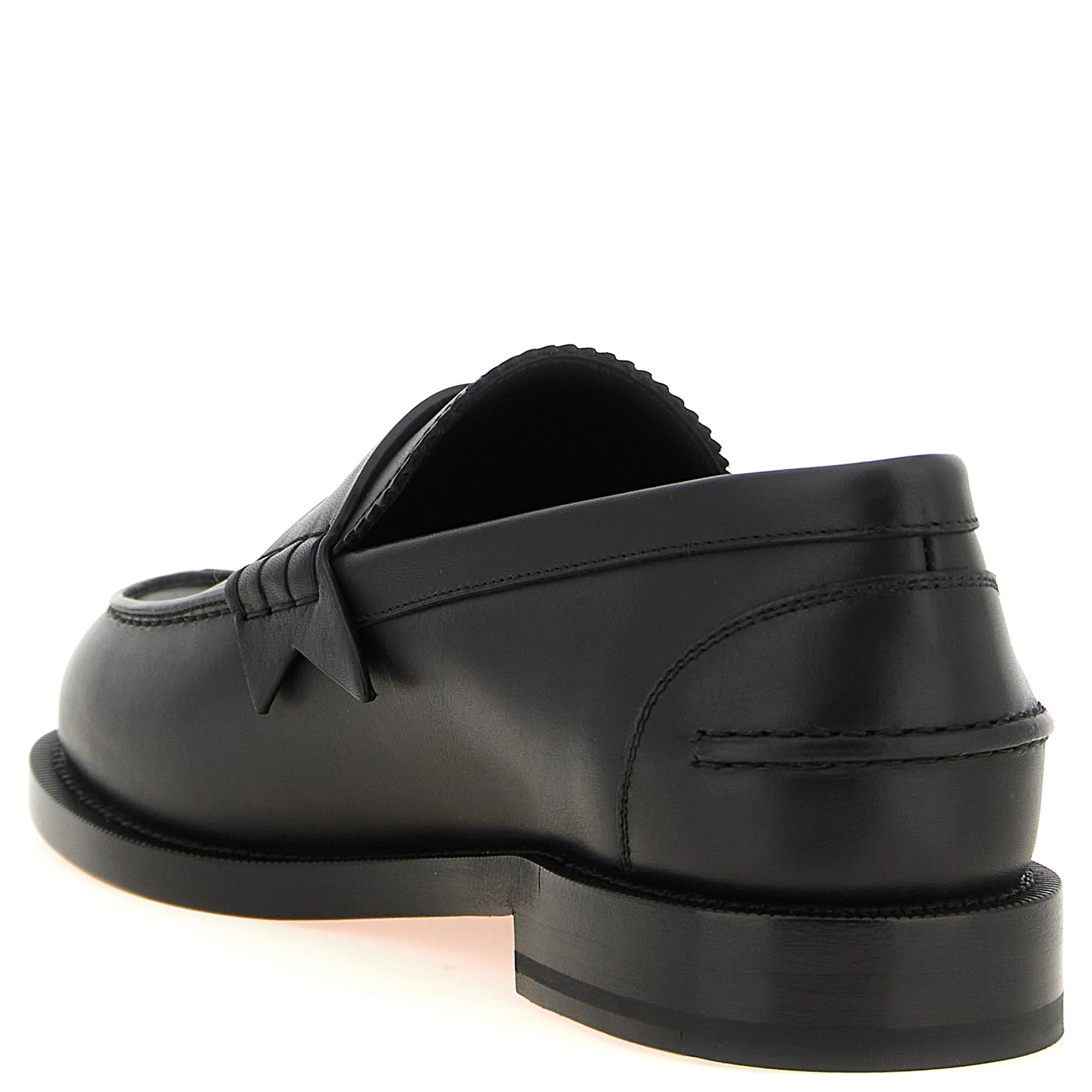 Black Calfskin Slip-On Loafers