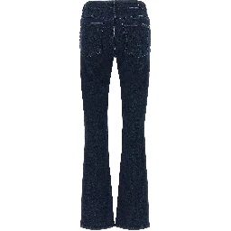 Blue Cotton Bootcut Jeans