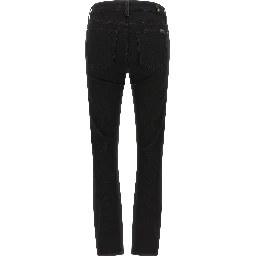 Black Cotton Skinny Jeans