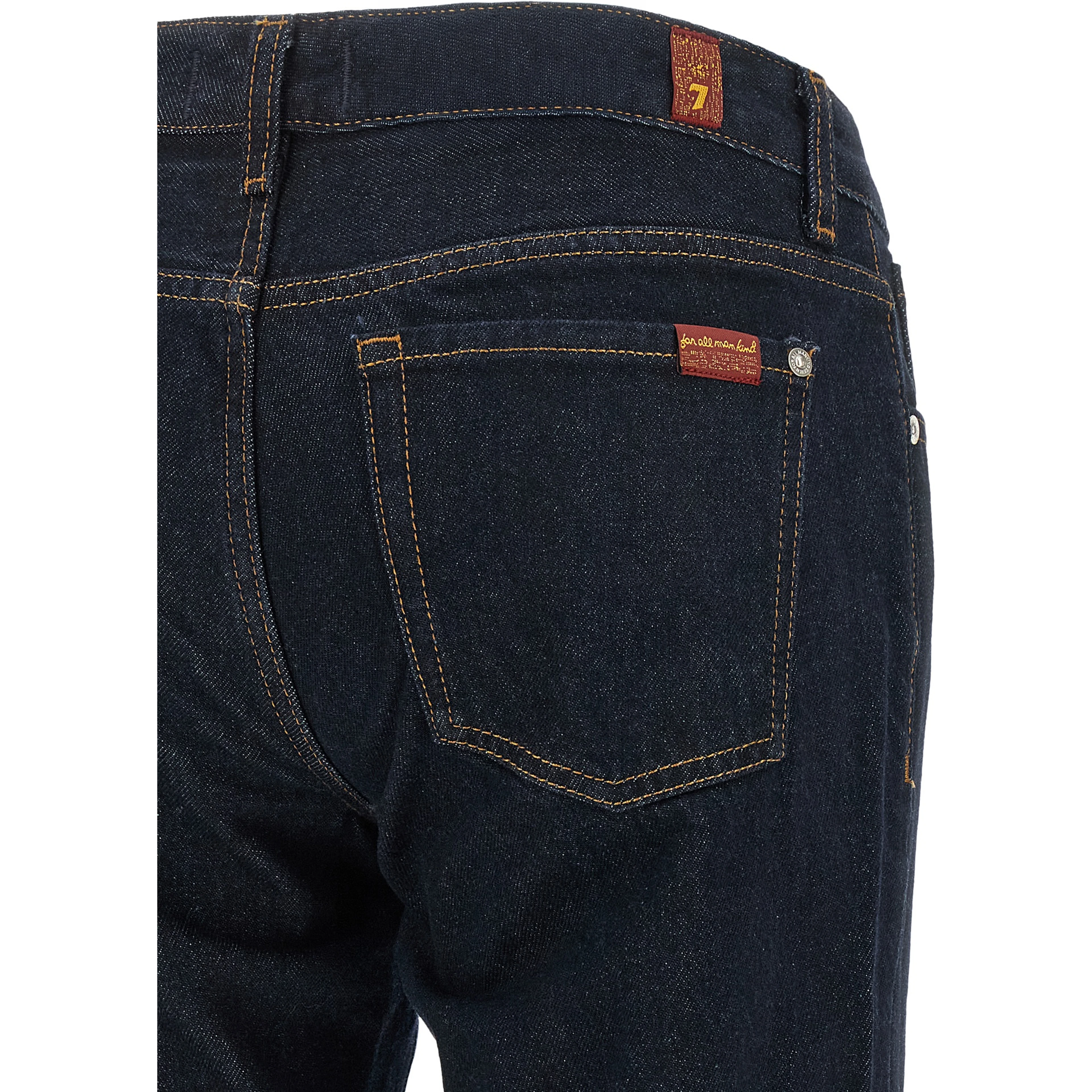 Blue Cotton Bootcut Jeans