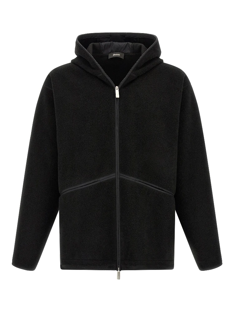 Black Polyester Shell Jacket