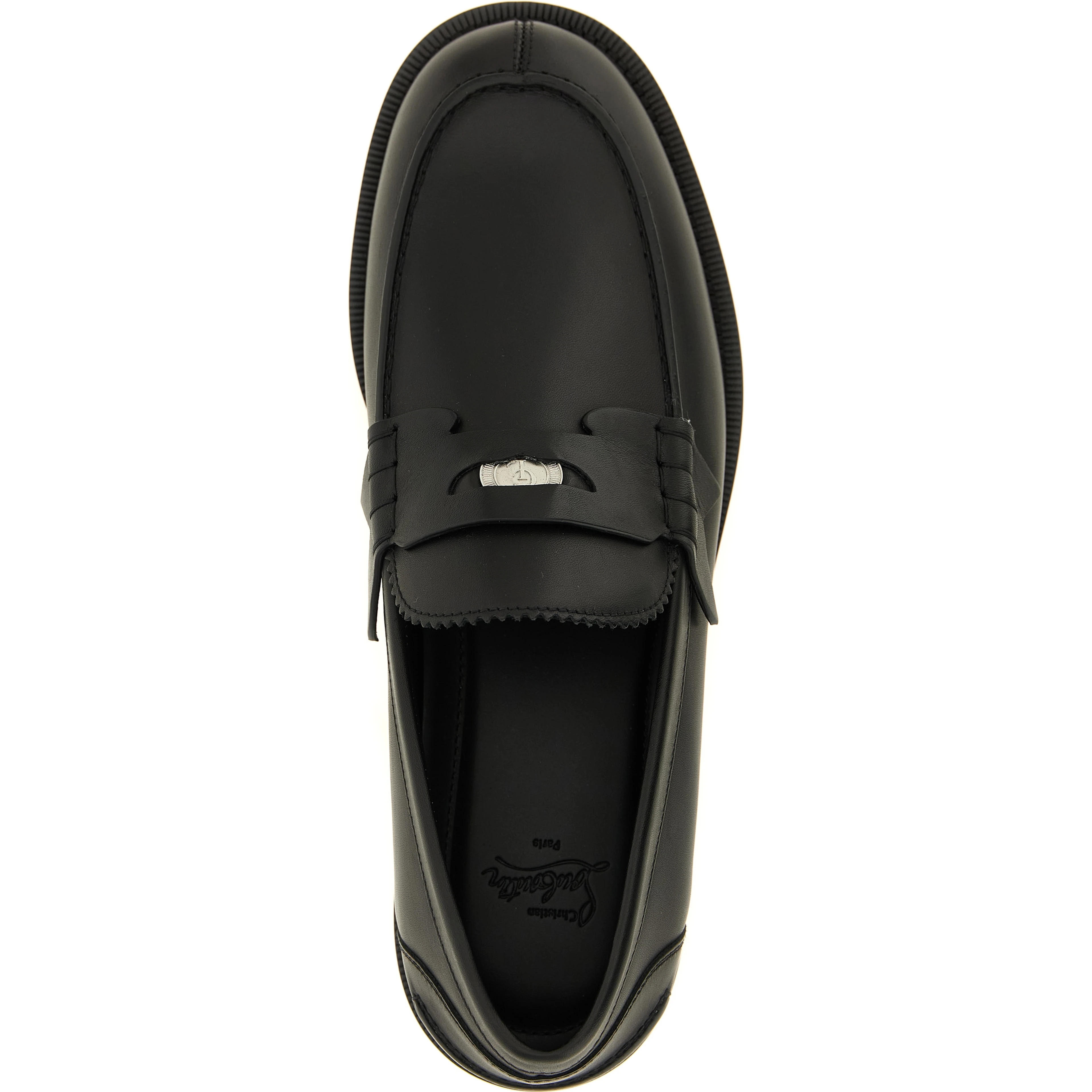 Black Calfskin Slip-On Loafers