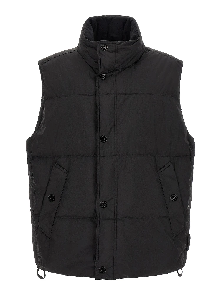 Black Polyamide Sleeveless Jacket
