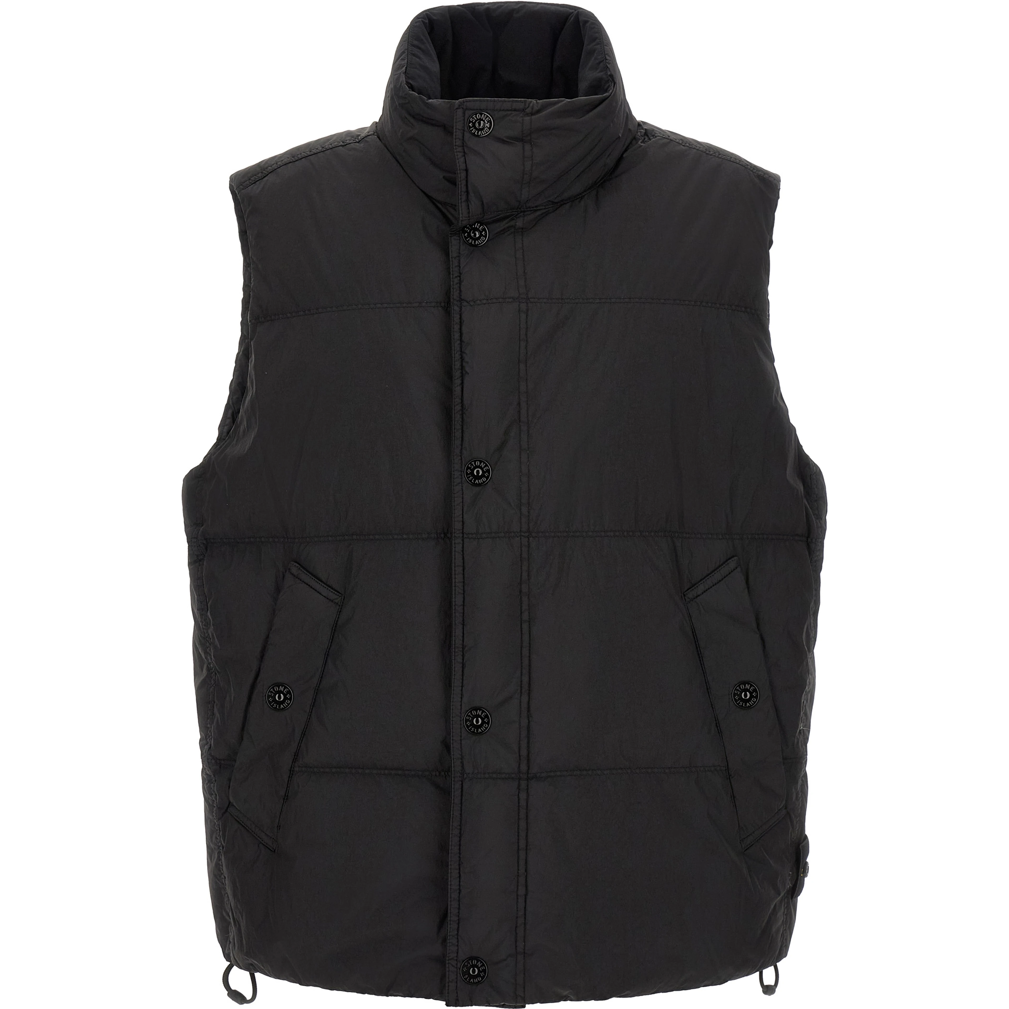 Black Polyamide Sleeveless Jacket
