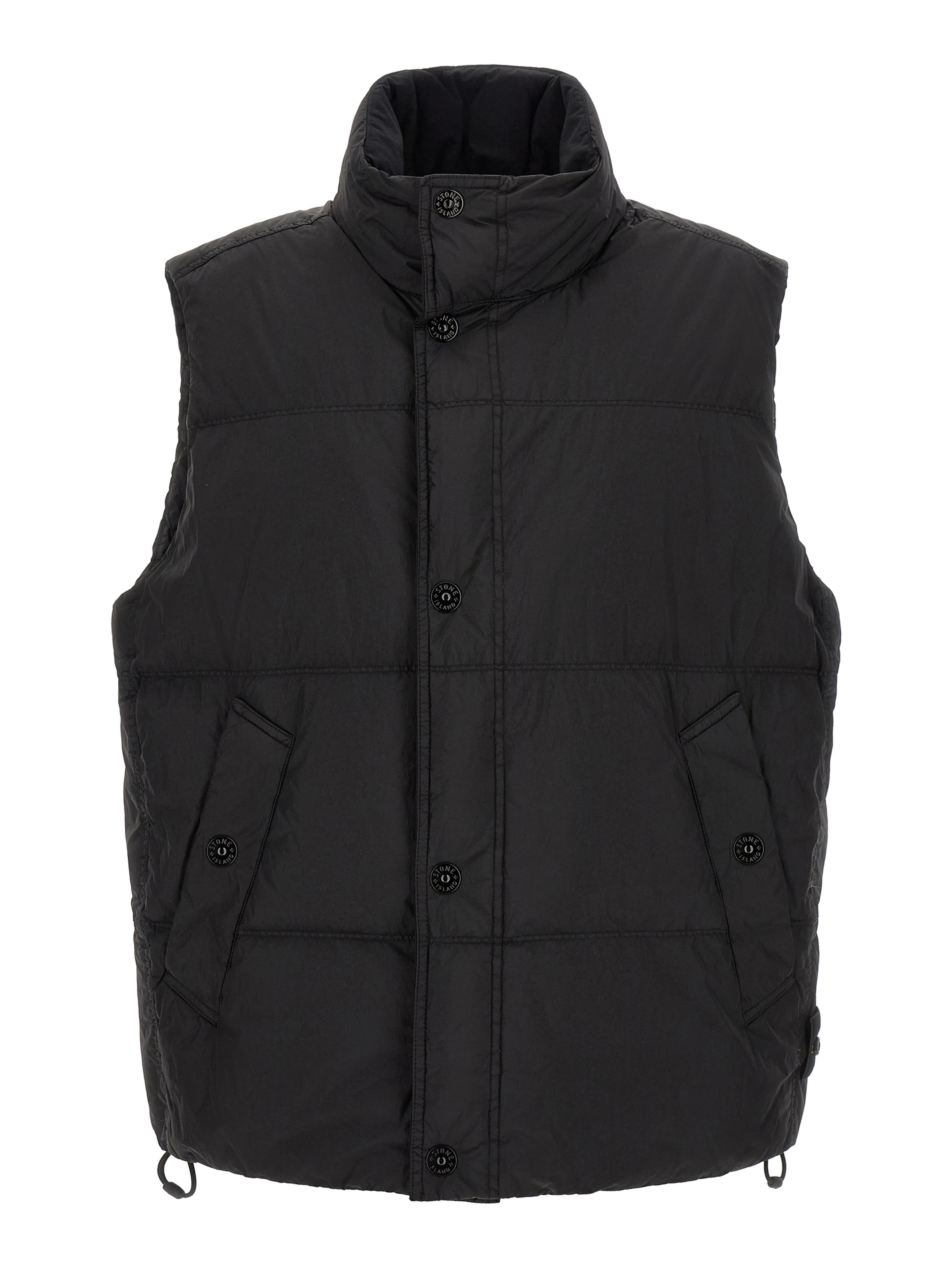 Black Polyamide Sleeveless Jacket