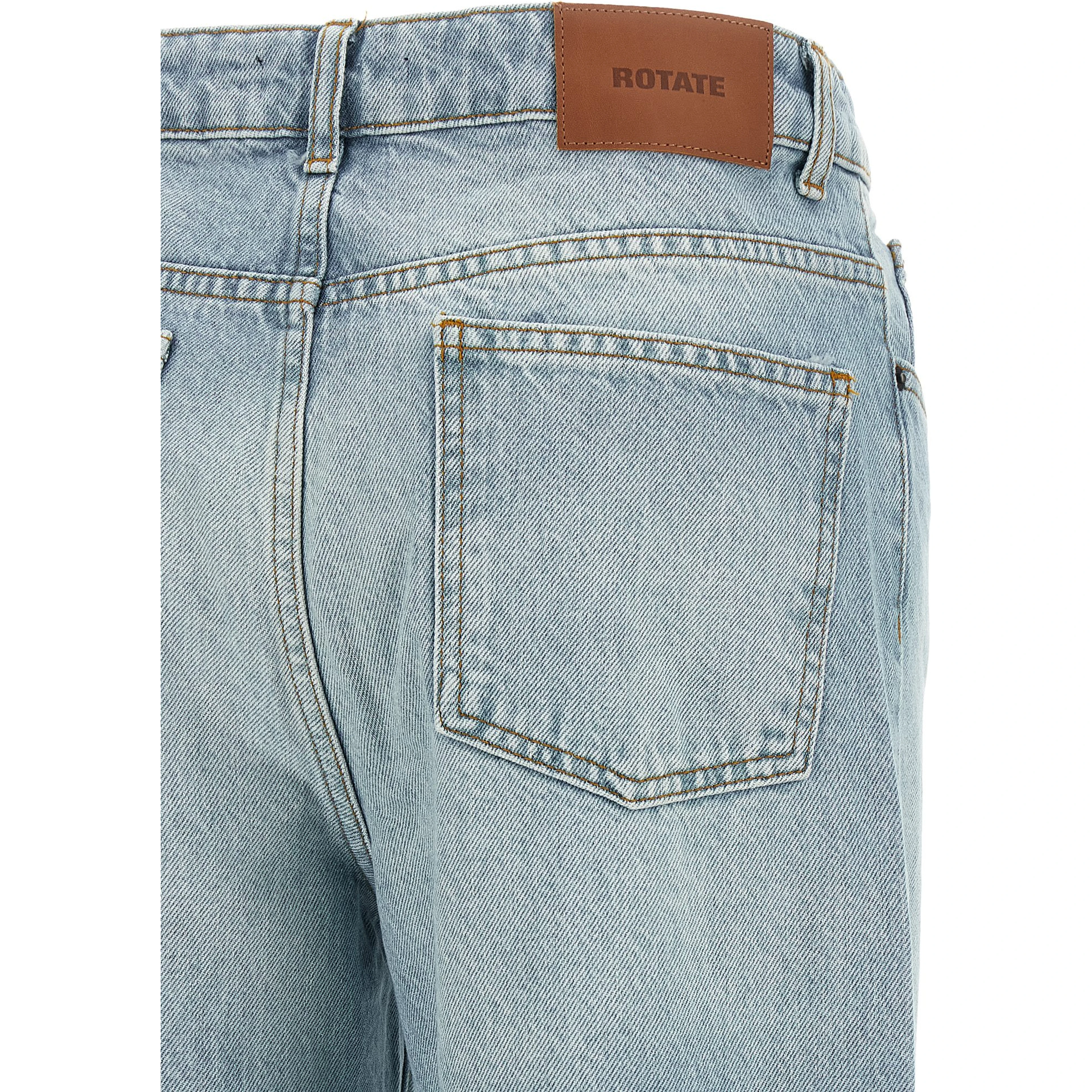 Blue Organic Cotton Straight-Leg Jeans