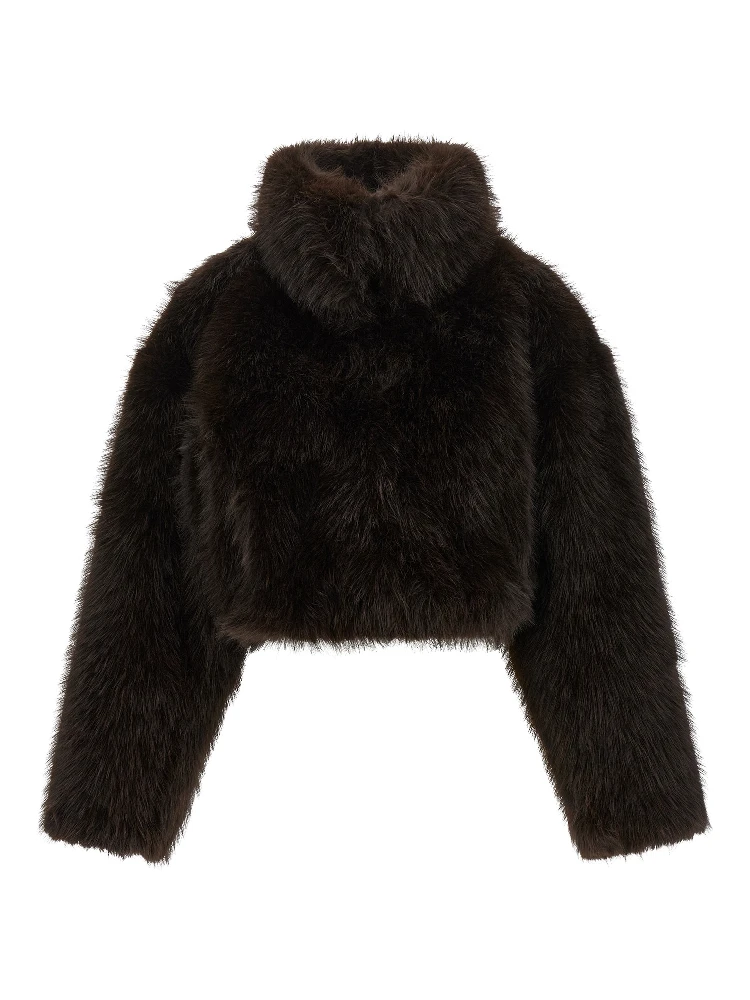 Brown Polyester Coat