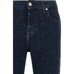 Blue Cotton Bootcut Jeans