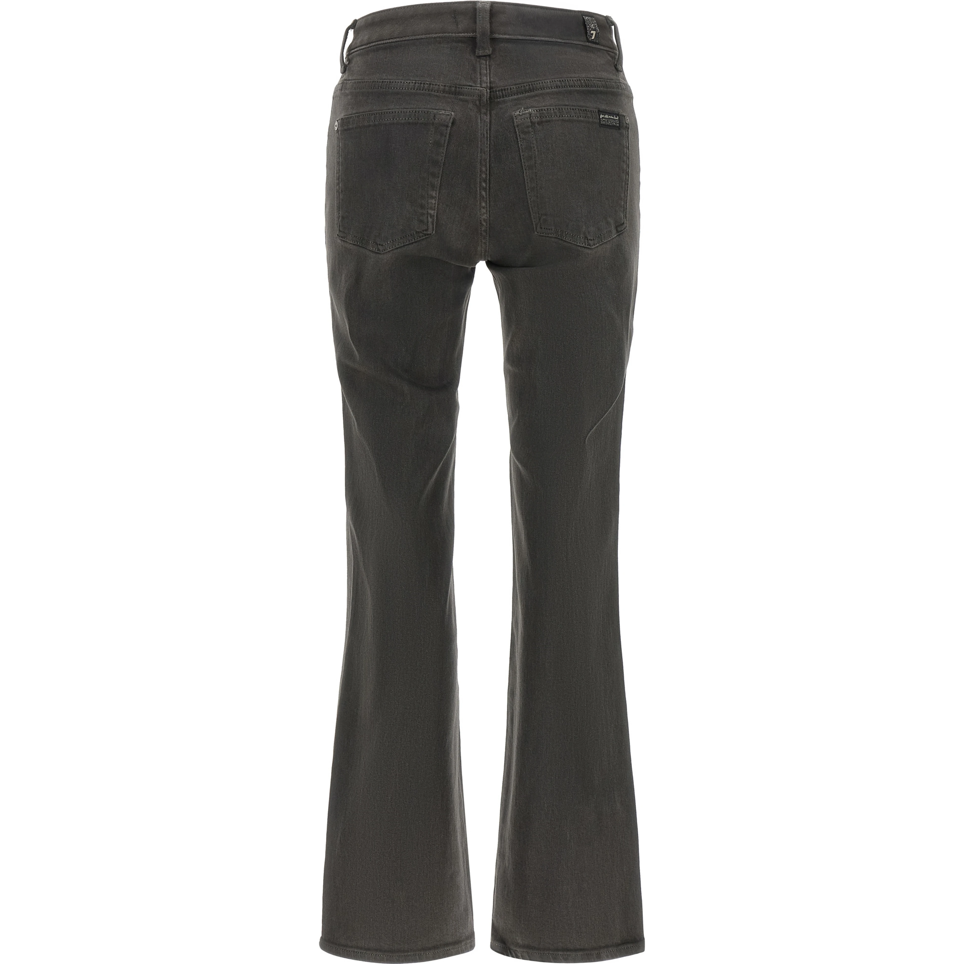 Gray Cotton Straight-Leg Jeans