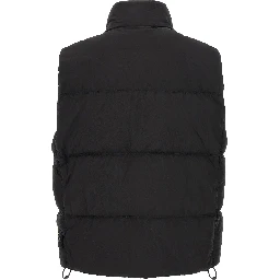 Black Polyamide Sleeveless Jacket