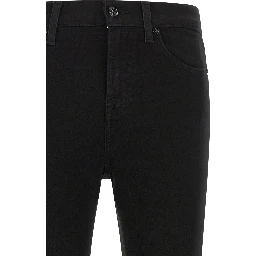 Black Cotton Skinny Jeans