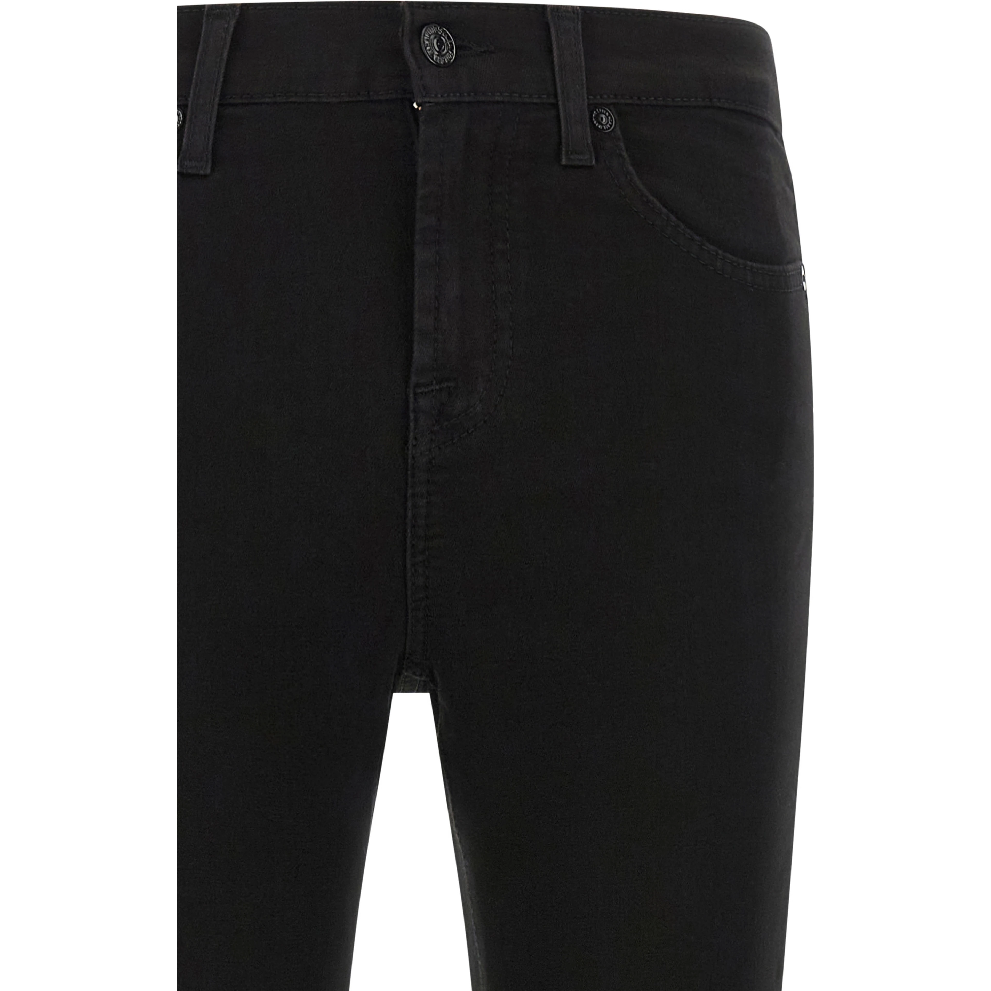 Black Cotton Skinny Jeans