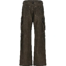 Gray Cotton Cargo Pants