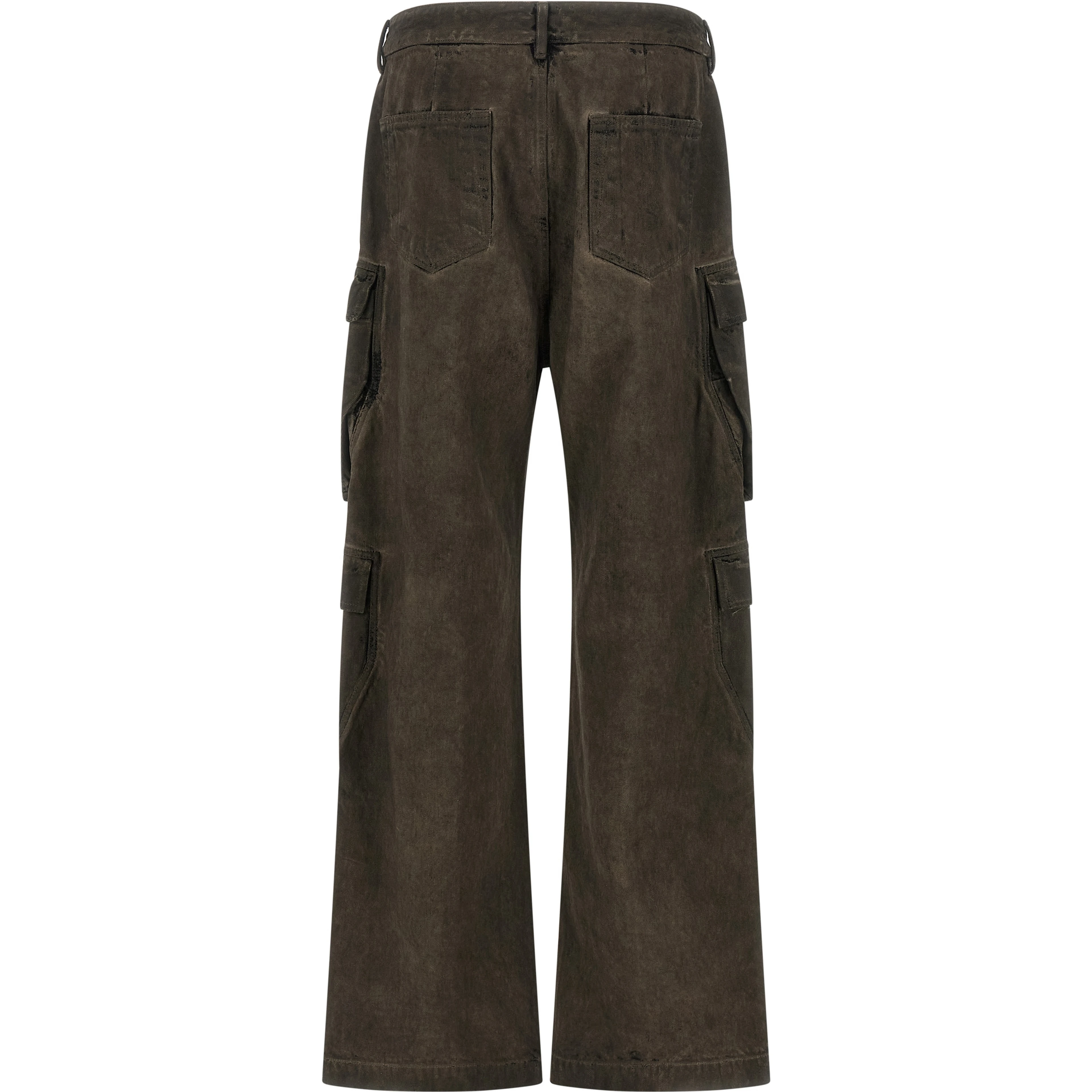 Gray Cotton Cargo Pants