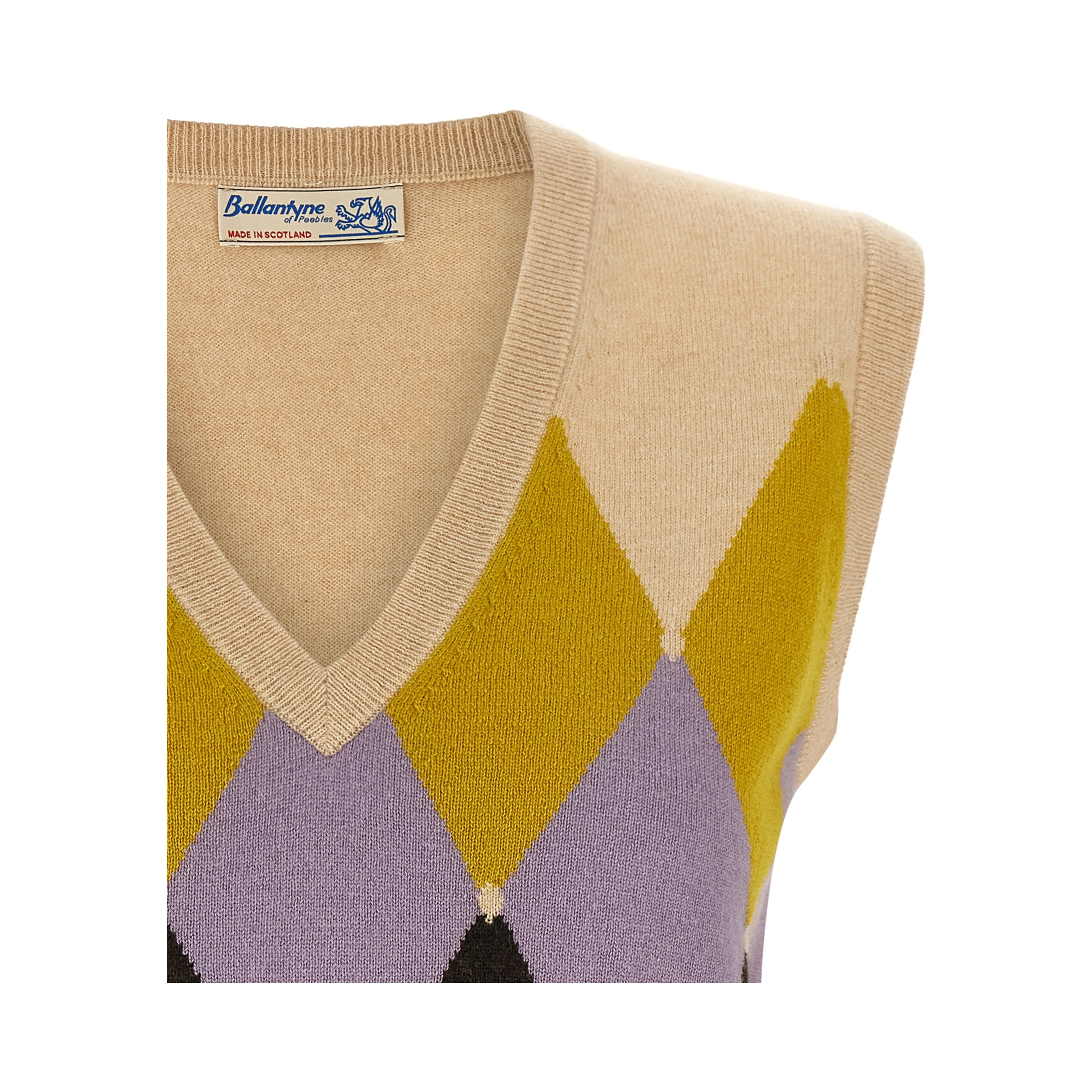 Beige Cashmere Sleeveless Jacket