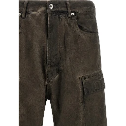 Gray Cotton Cargo Pants