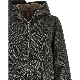 Gray Cotton Full-Length Jacket