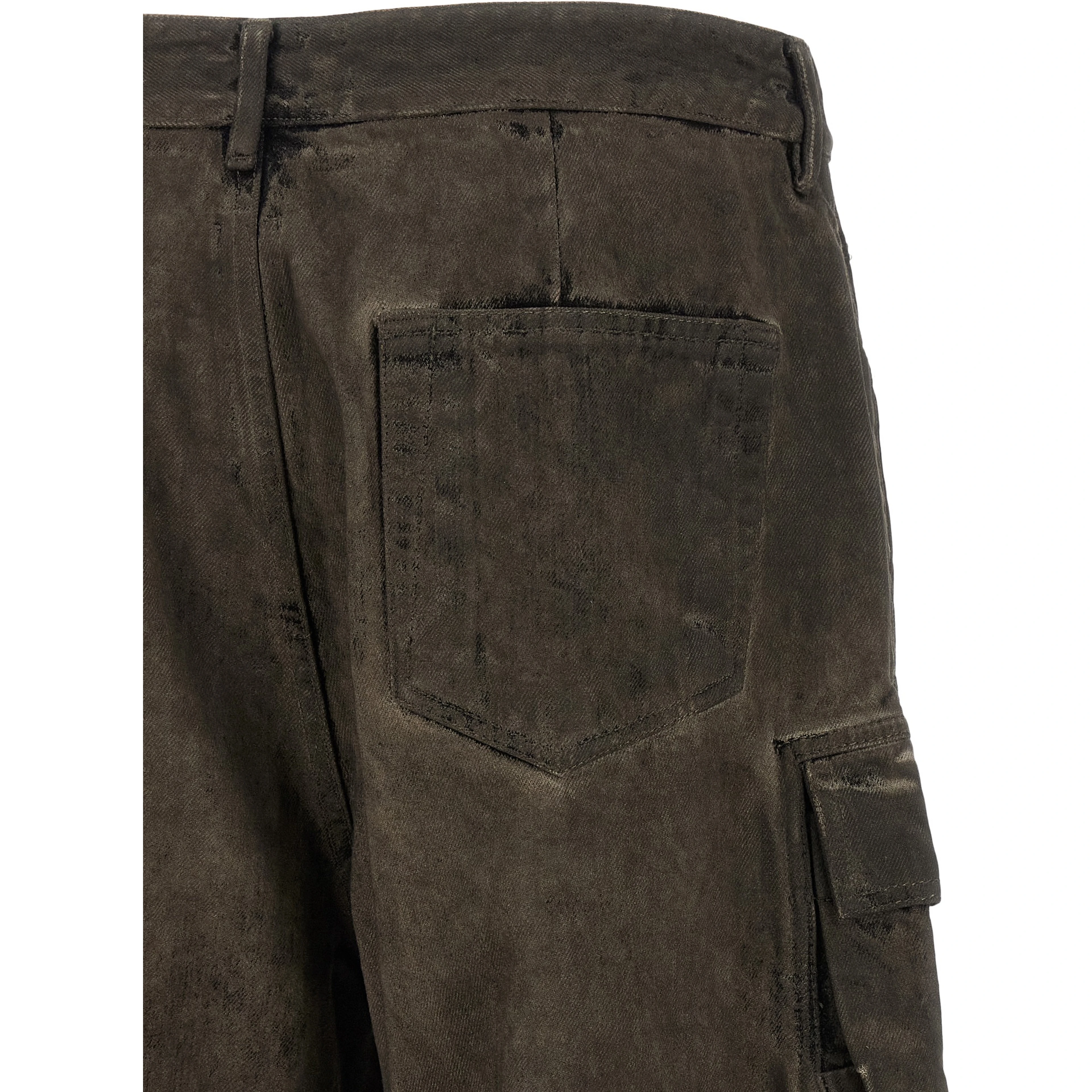Gray Cotton Cargo Pants