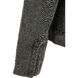 Gray Cotton Full-Length Jacket