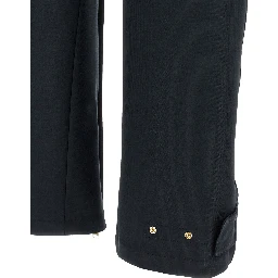 Blue Polyester Cargo Pants
