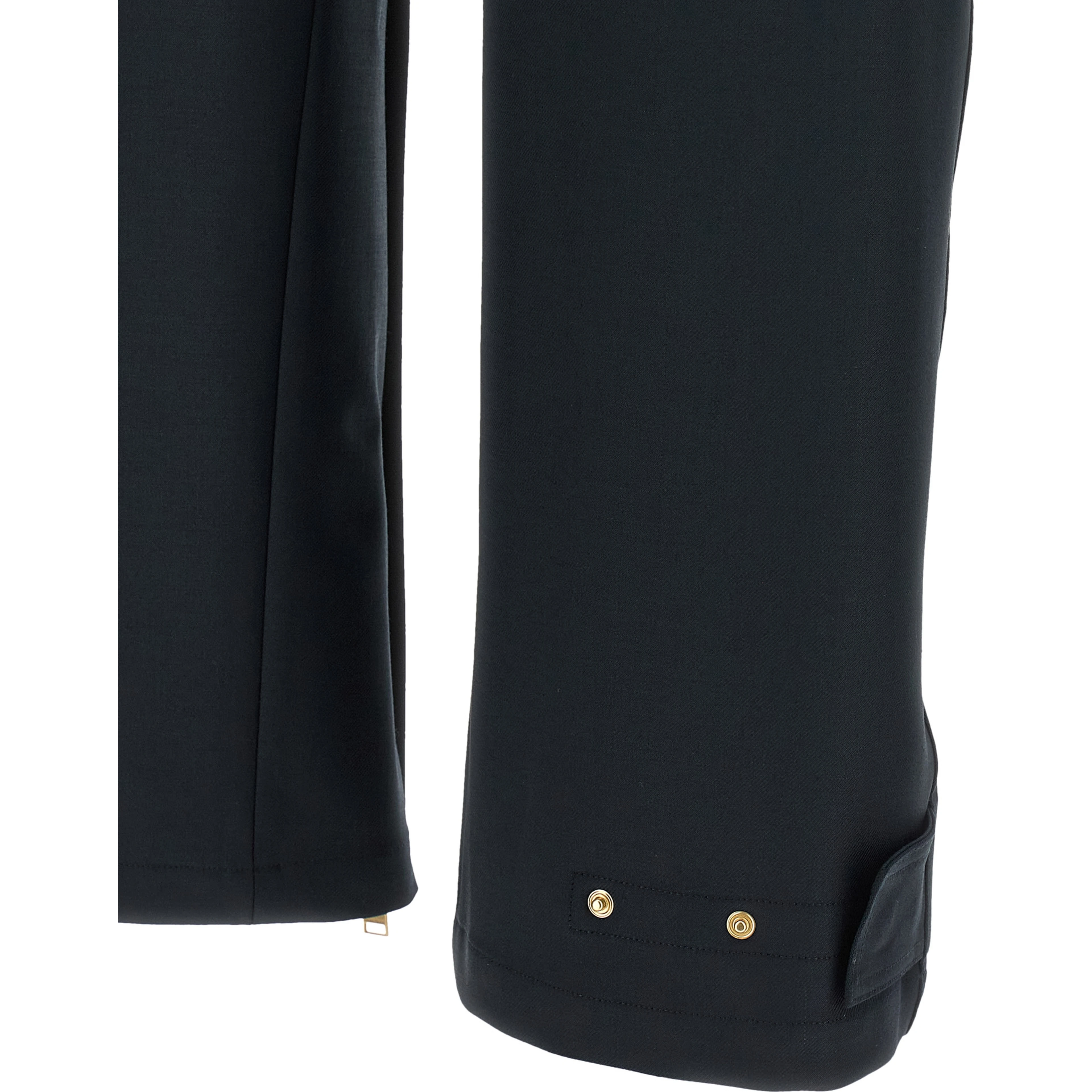 Blue Polyester Cargo Pants