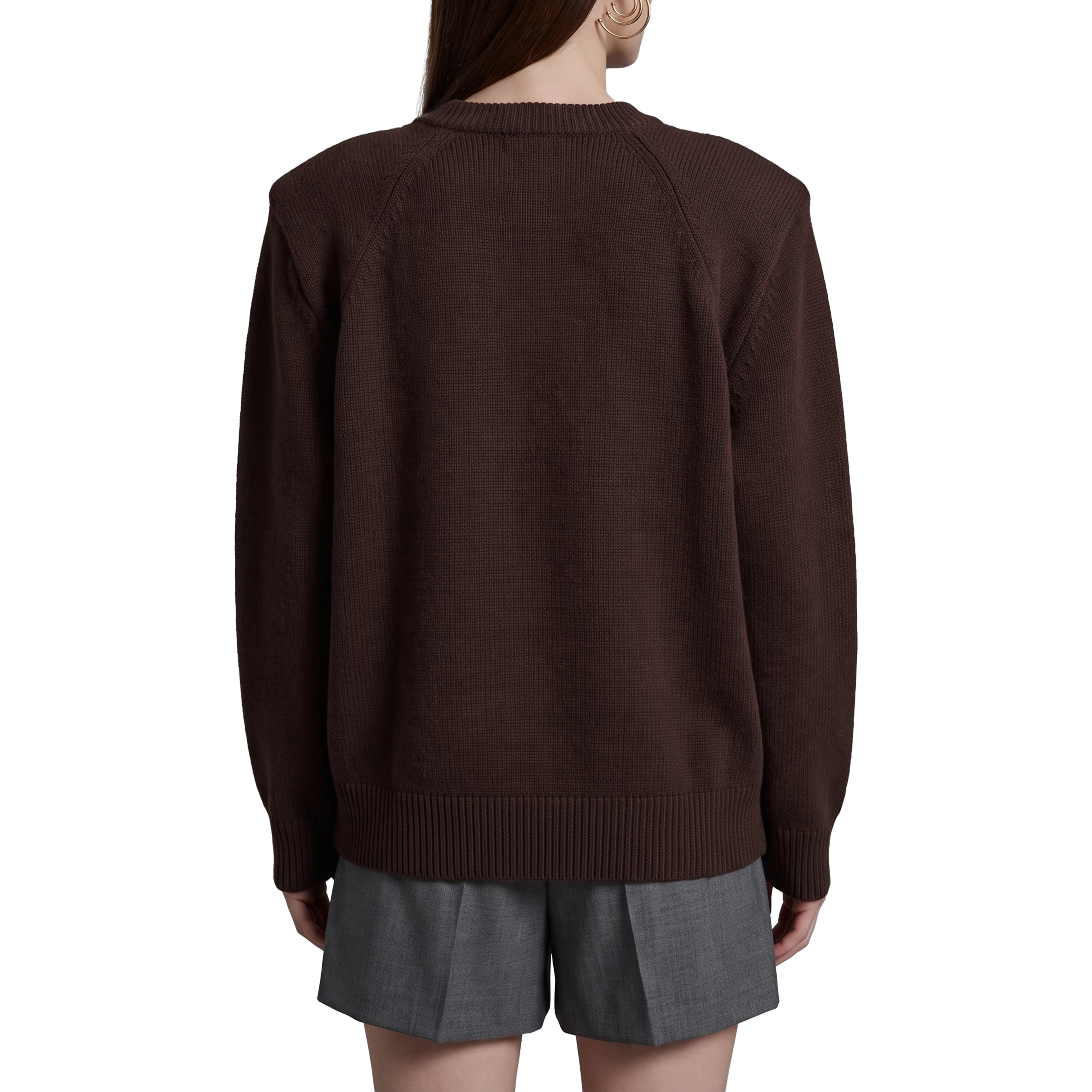 Brown Lina padded sweater