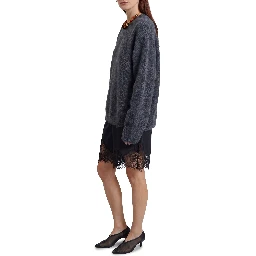 Dark grey Timea mohair fuzzy sweater