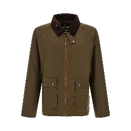Brown Cotton Full-Length Jacket