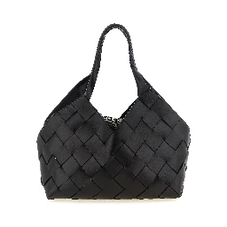 Black Calfskin Shoulder Bag