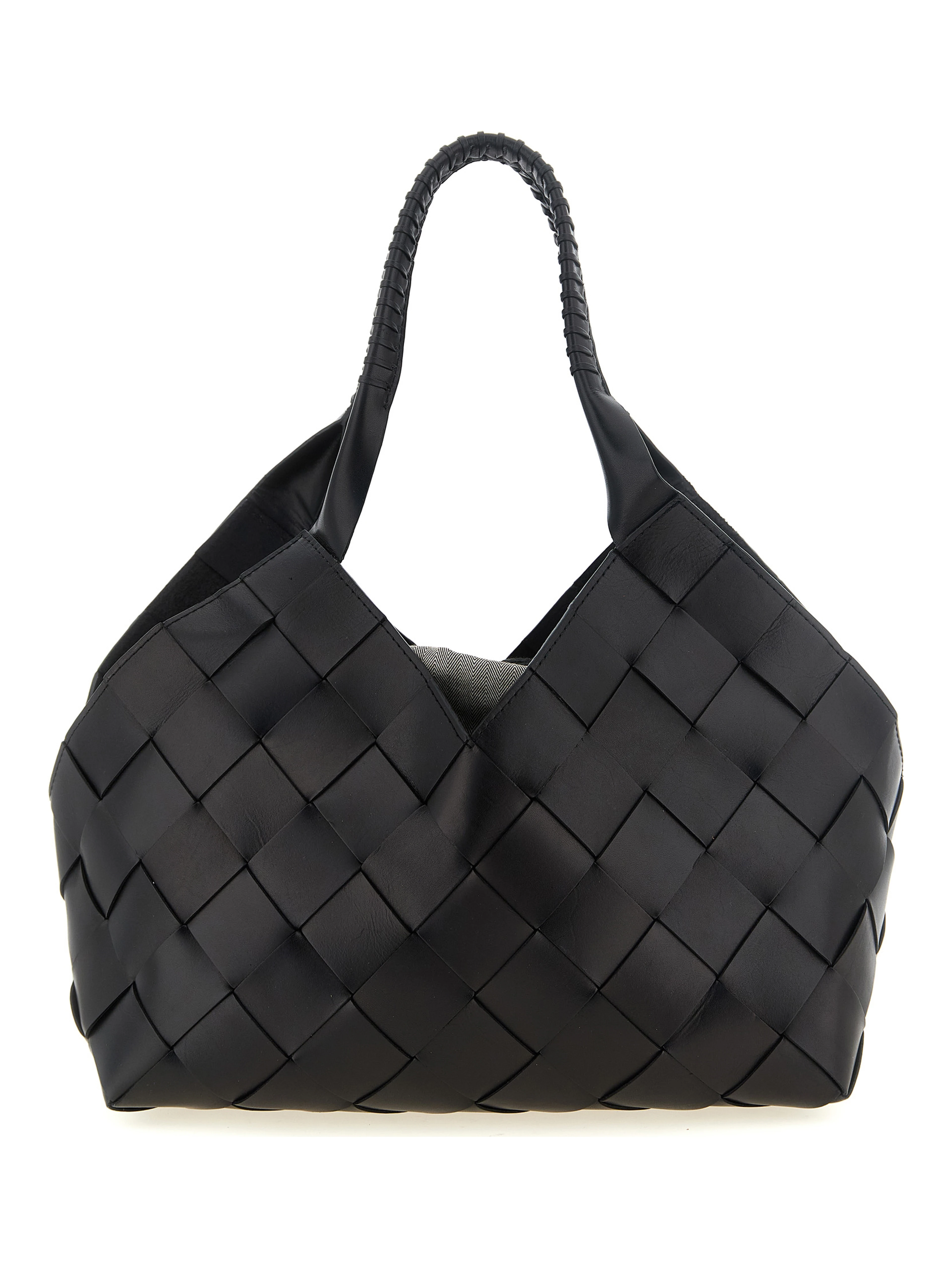 Black Calfskin Shoulder Bag