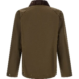 Brown Cotton Full-Length Jacket