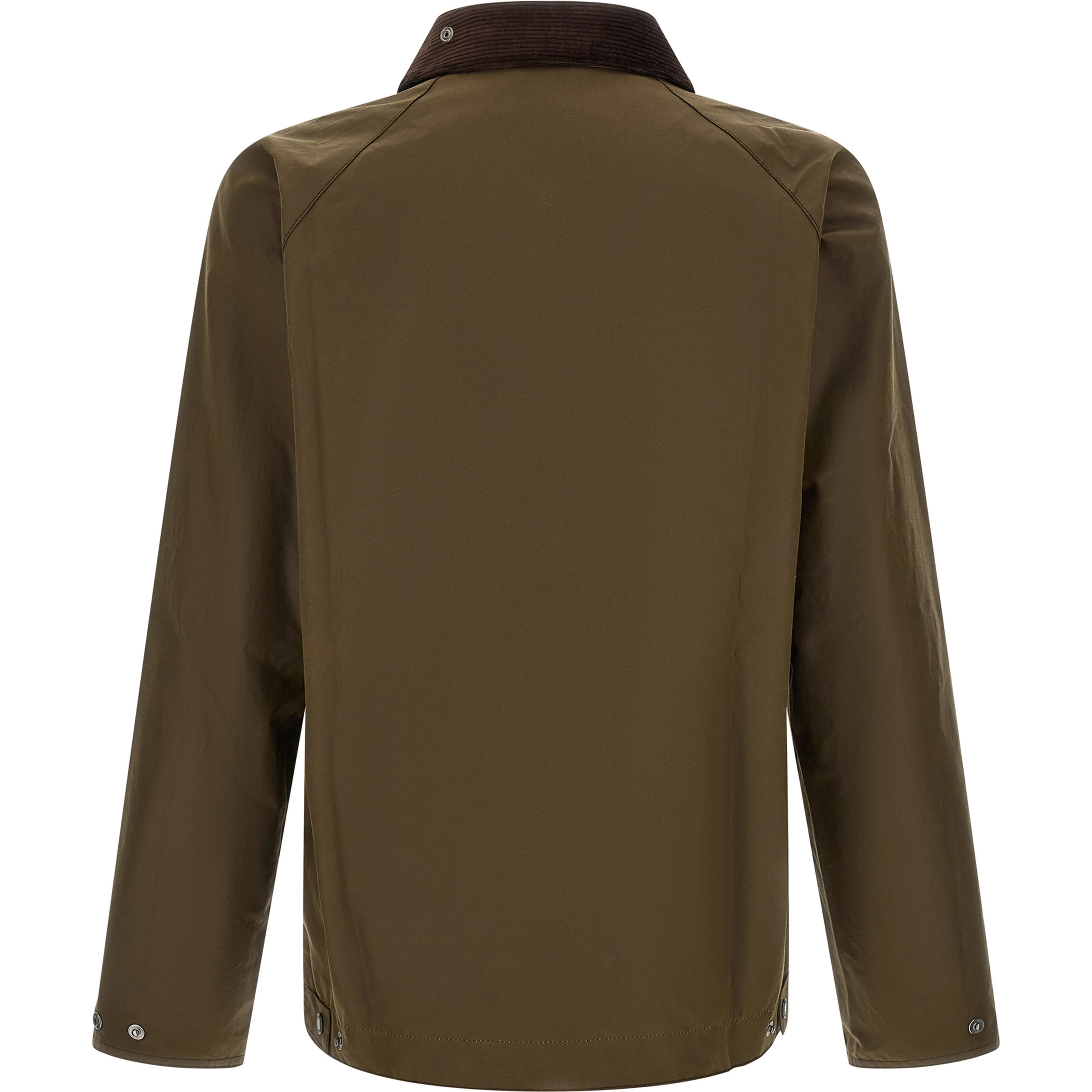 Brown Cotton Full-Length Jacket