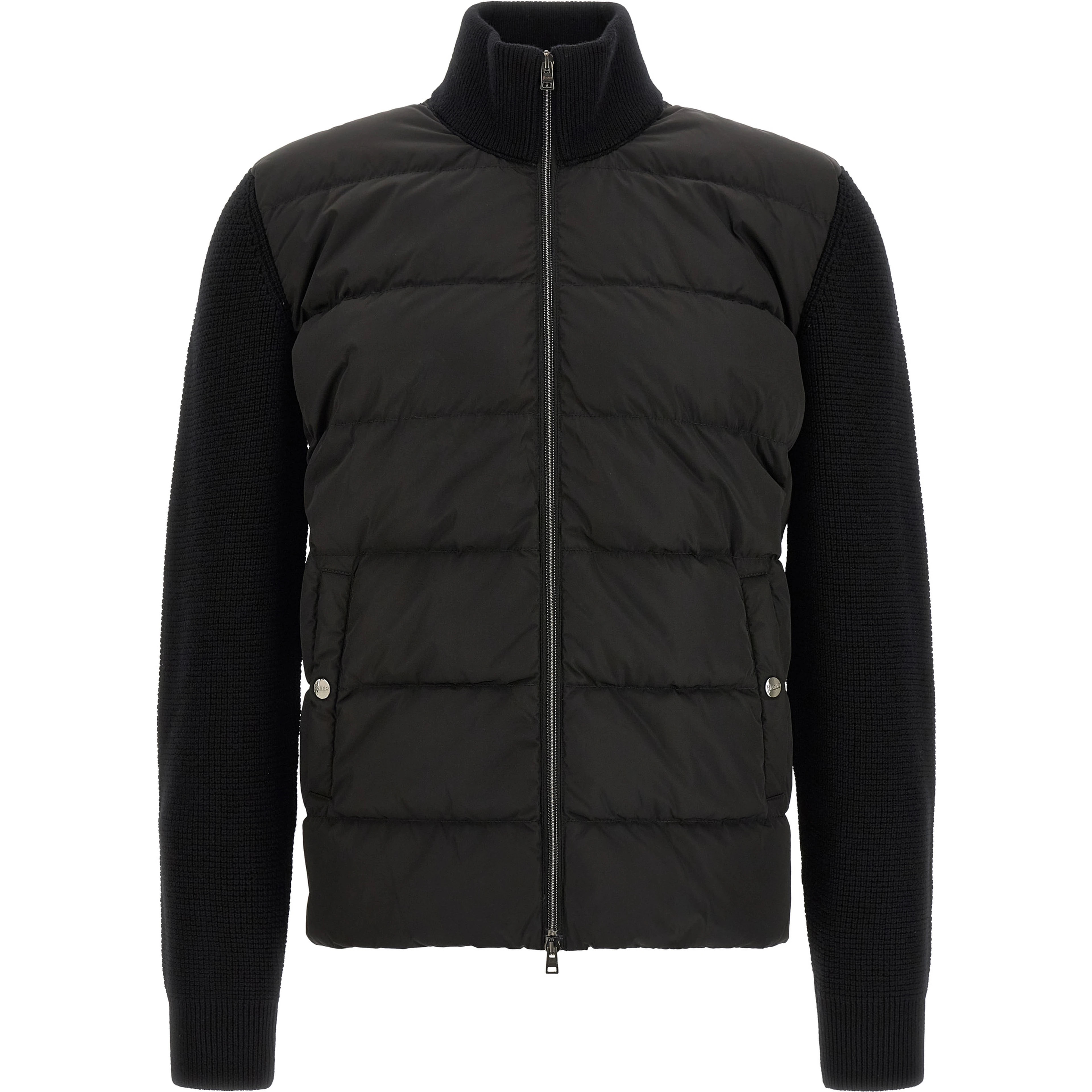 Black Wool Full-Length Jacket