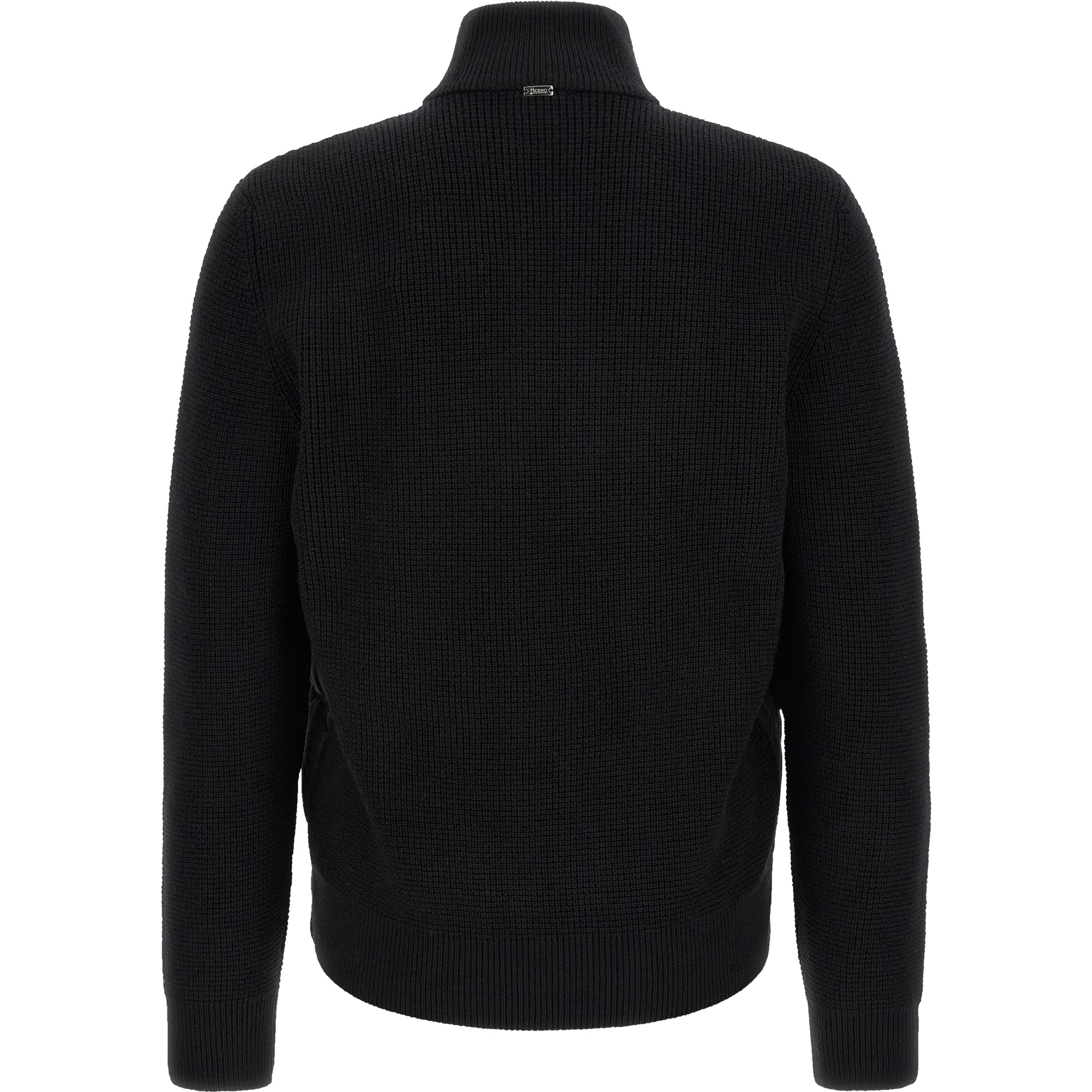 Black Wool Full-Length Jacket
