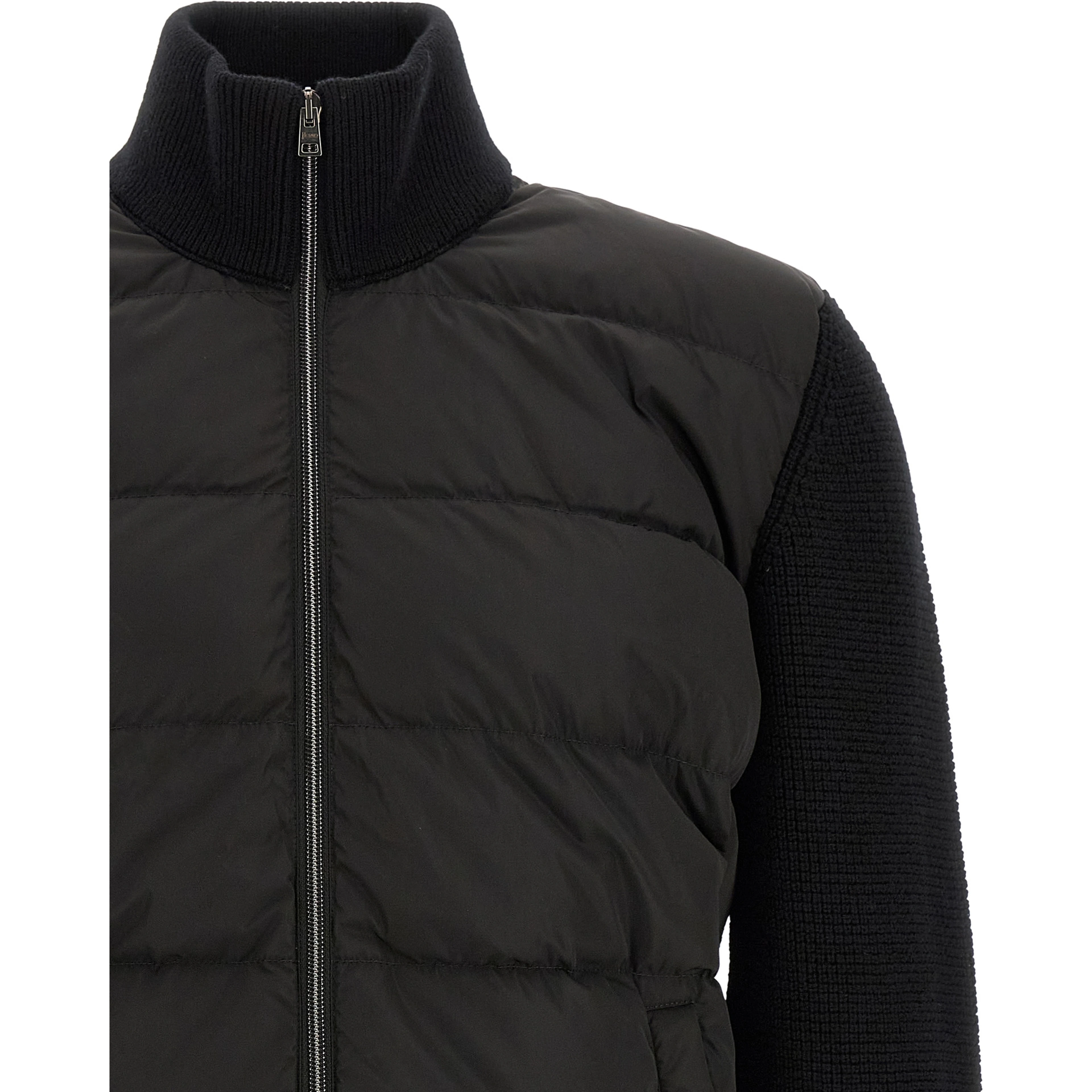 Black Wool Full-Length Jacket