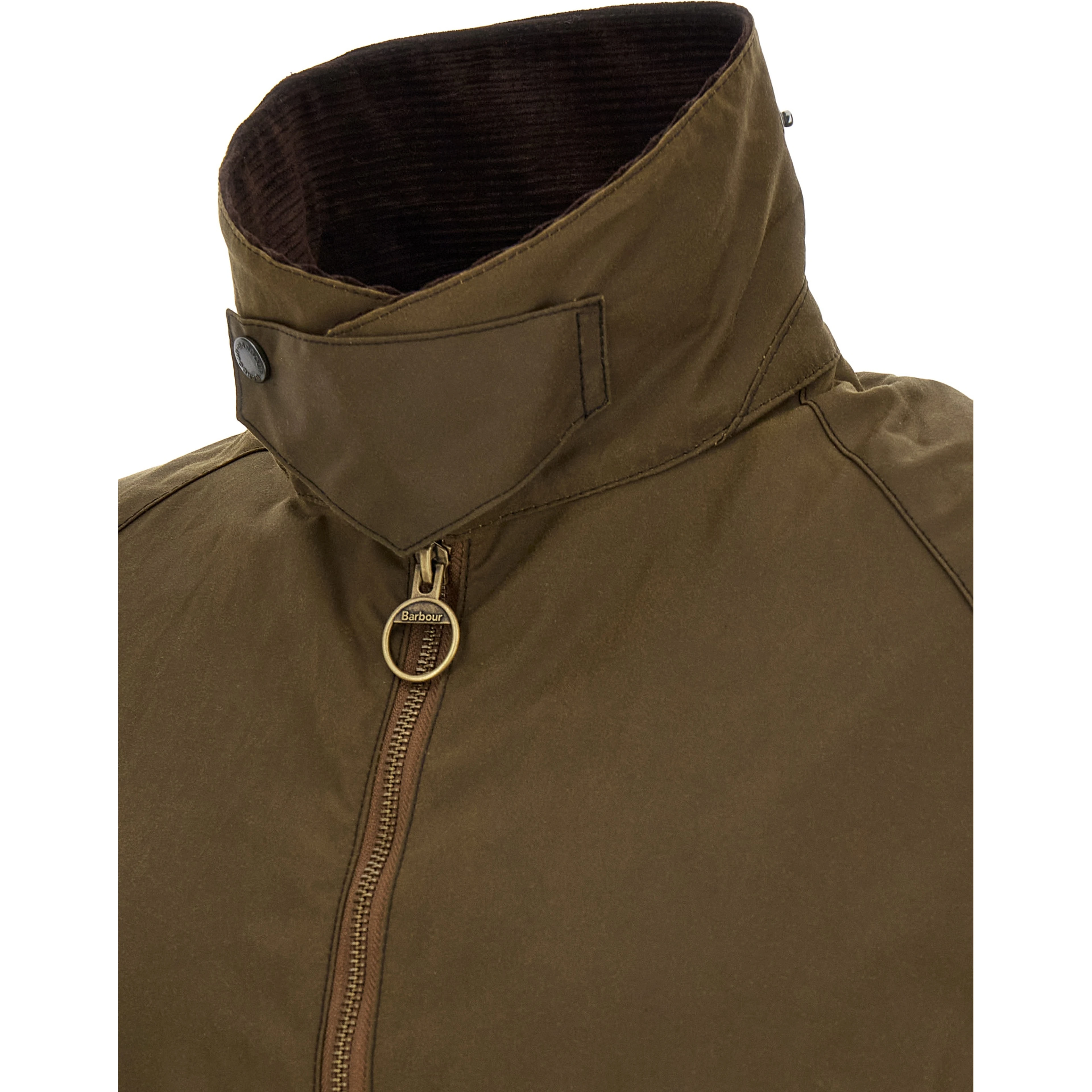 Brown Cotton Full-Length Jacket