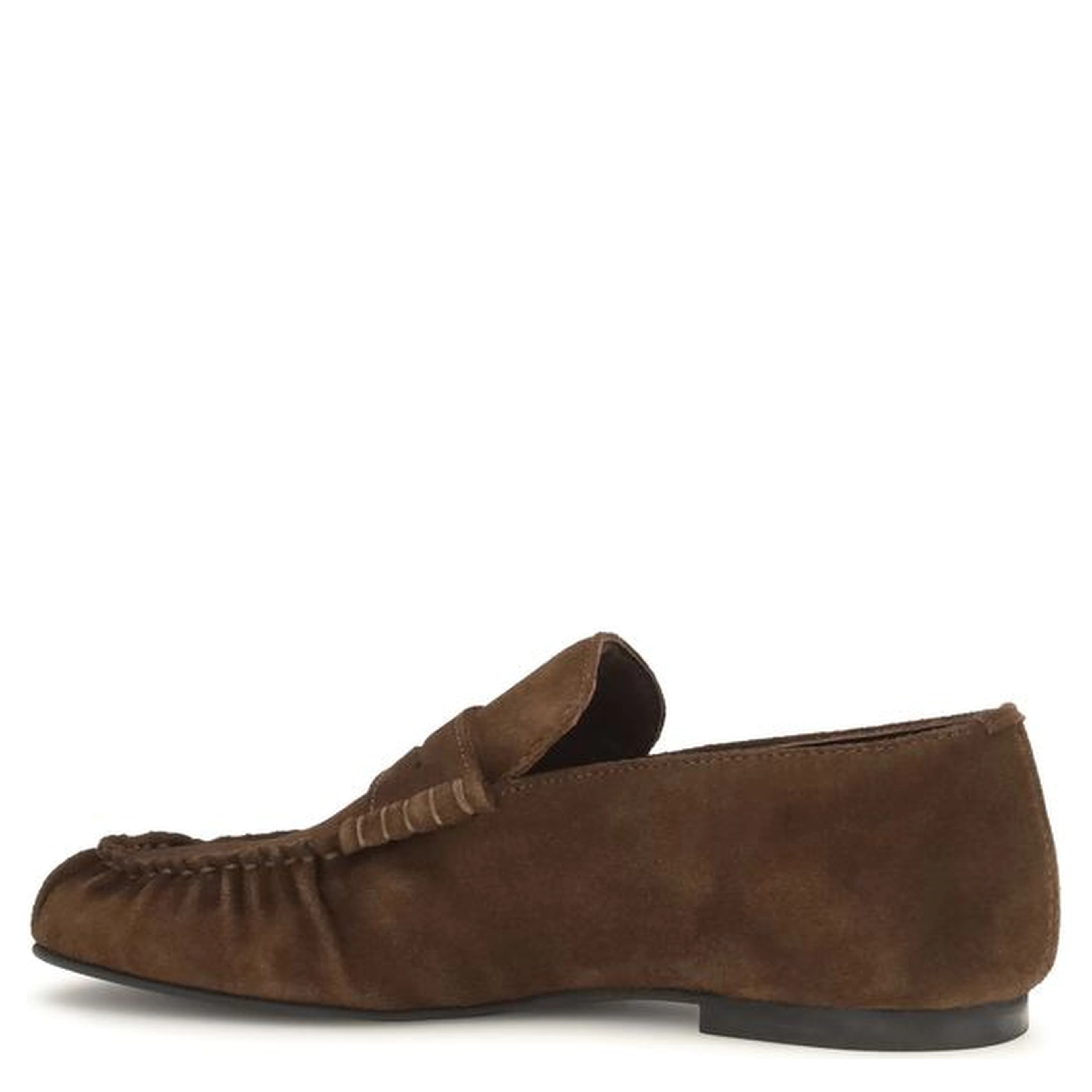 Brown Suede Leather Slip-On Loafers