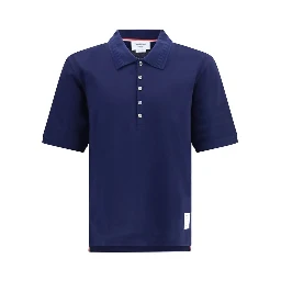 Blue Cotton Polo Shirt