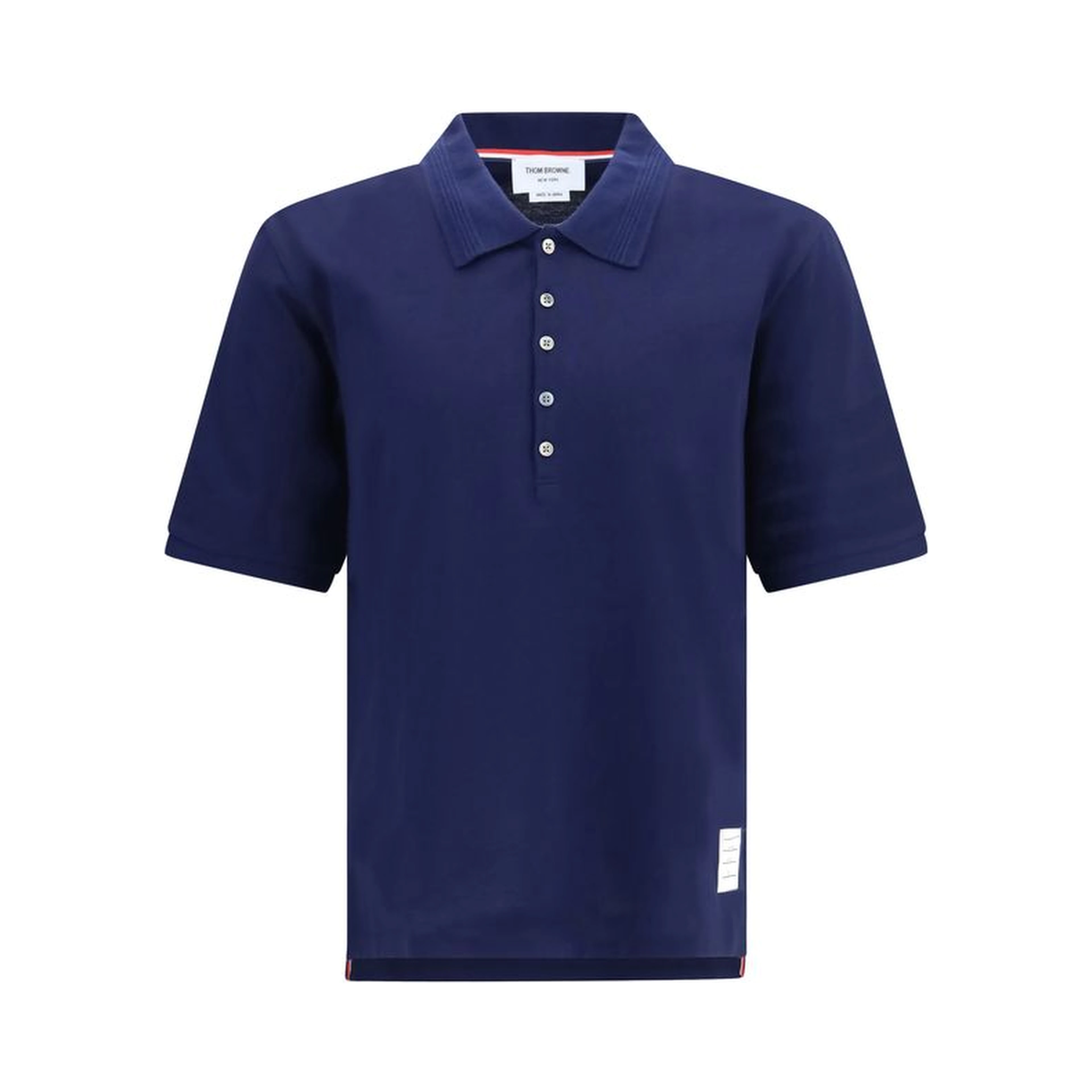 Blue Cotton Polo Shirt