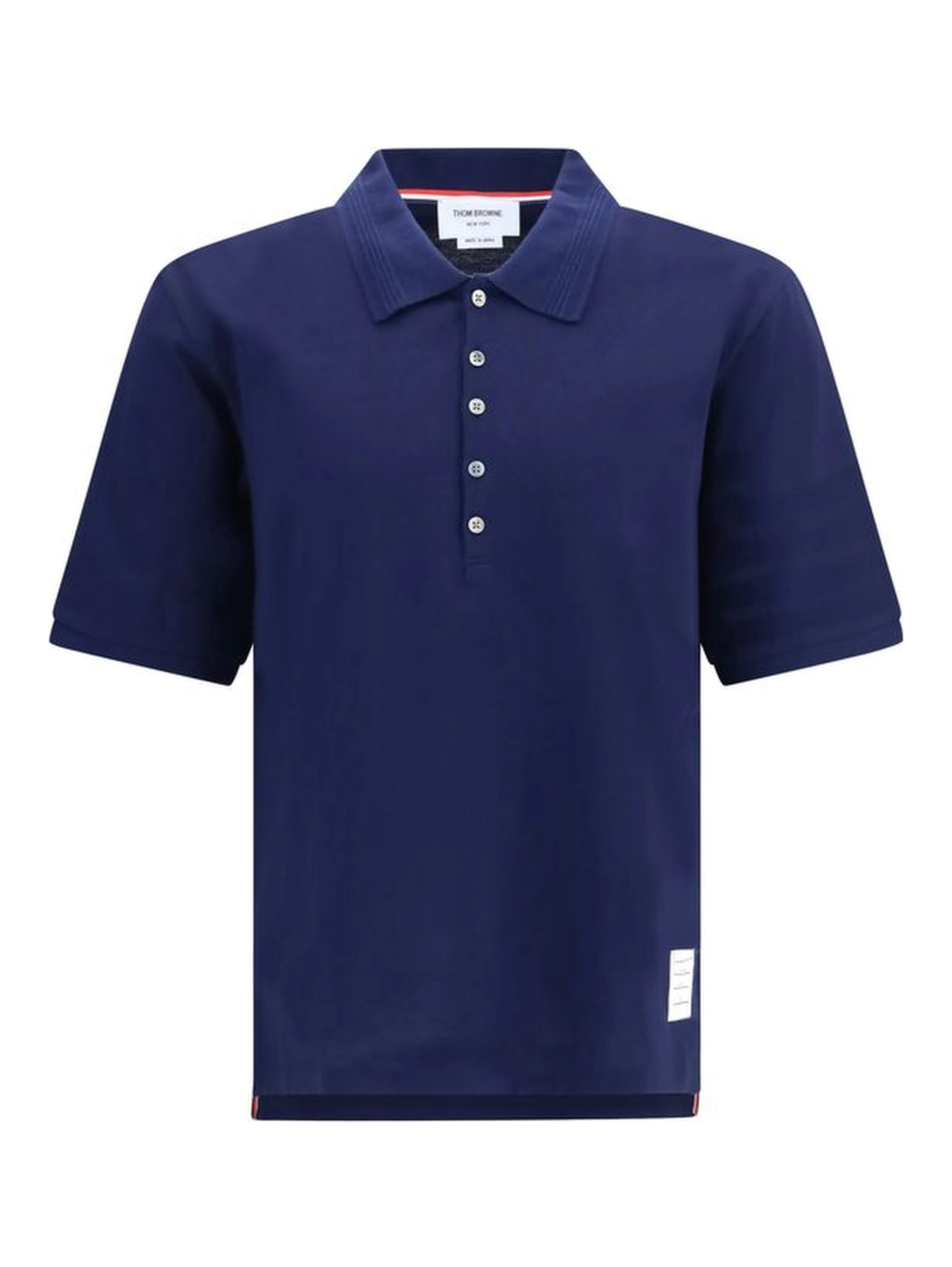Blue Cotton Polo Shirt
