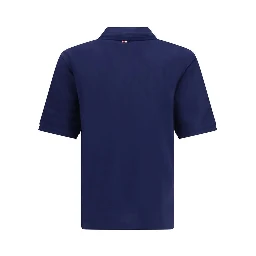 Blue Cotton Polo Shirt