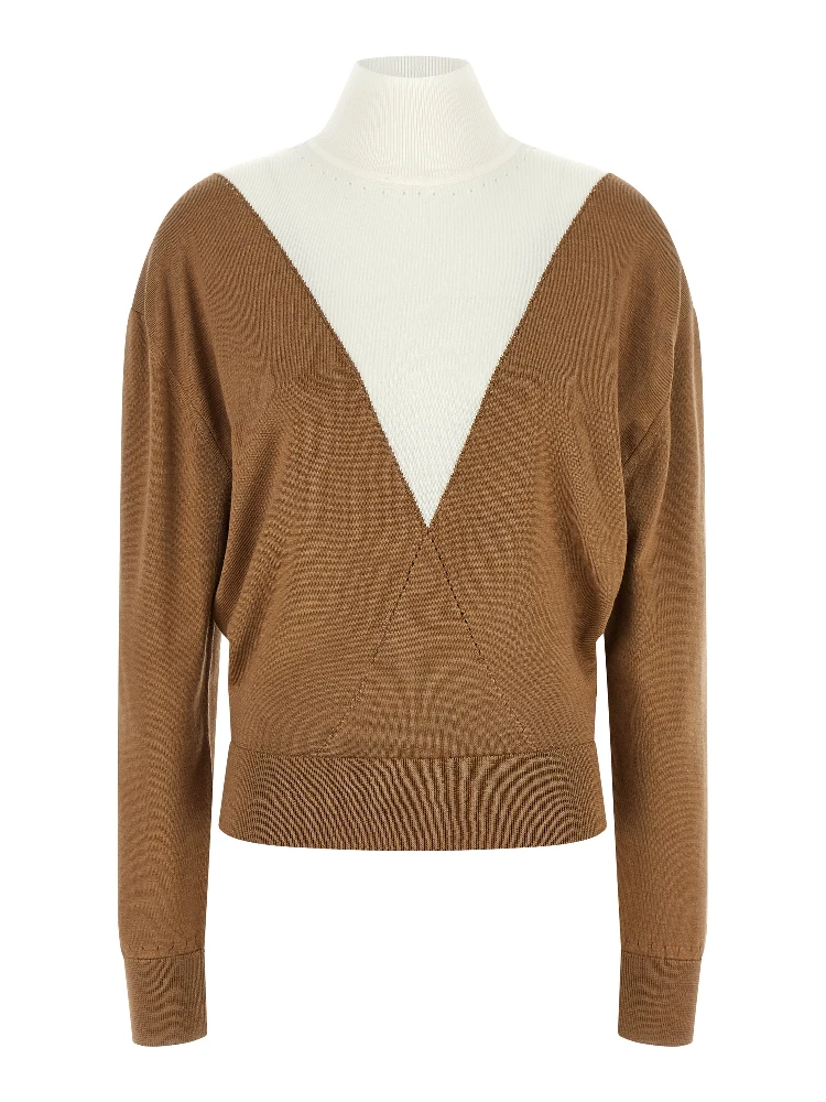 Beige Virgin Wool Cardigan