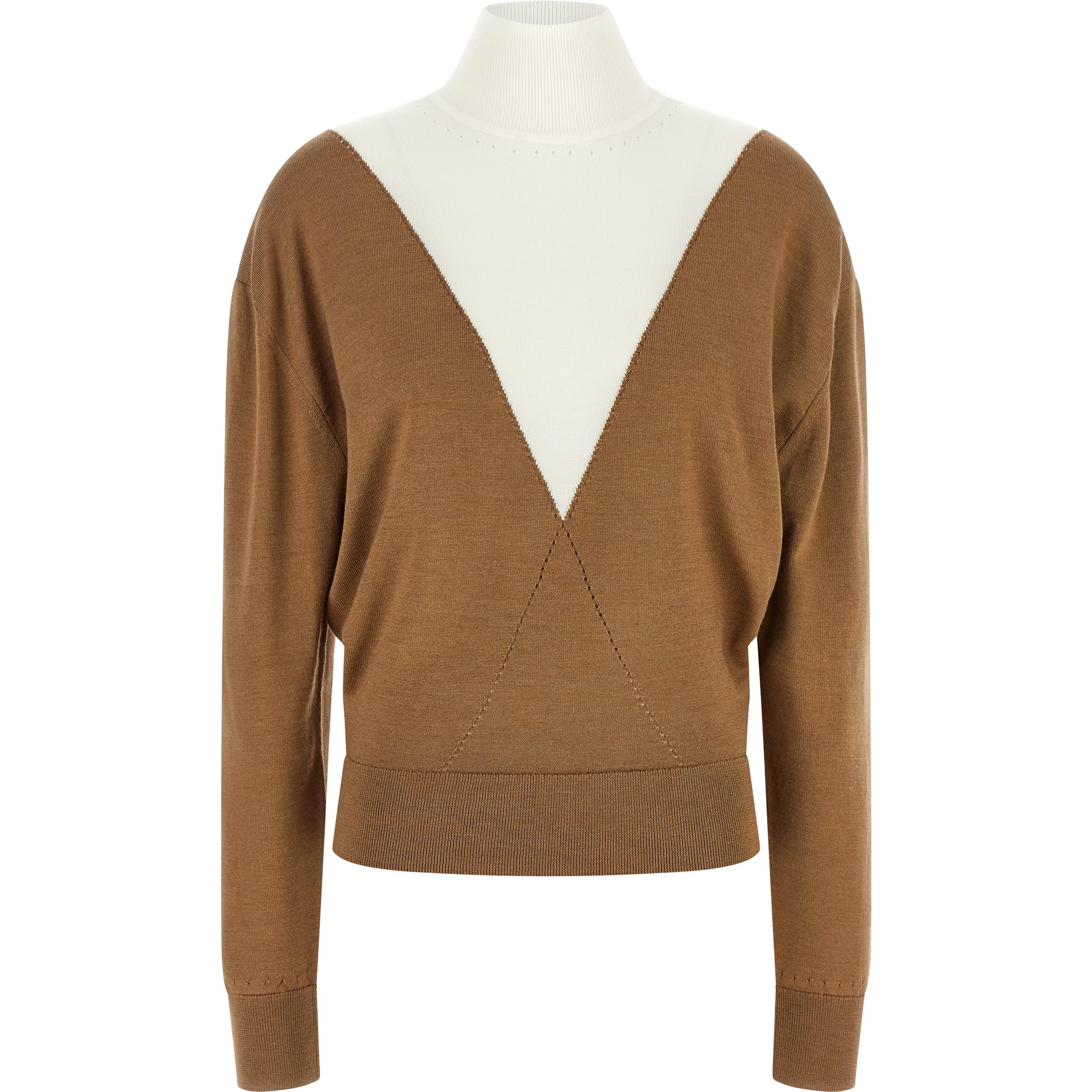 Beige Virgin Wool Cardigan