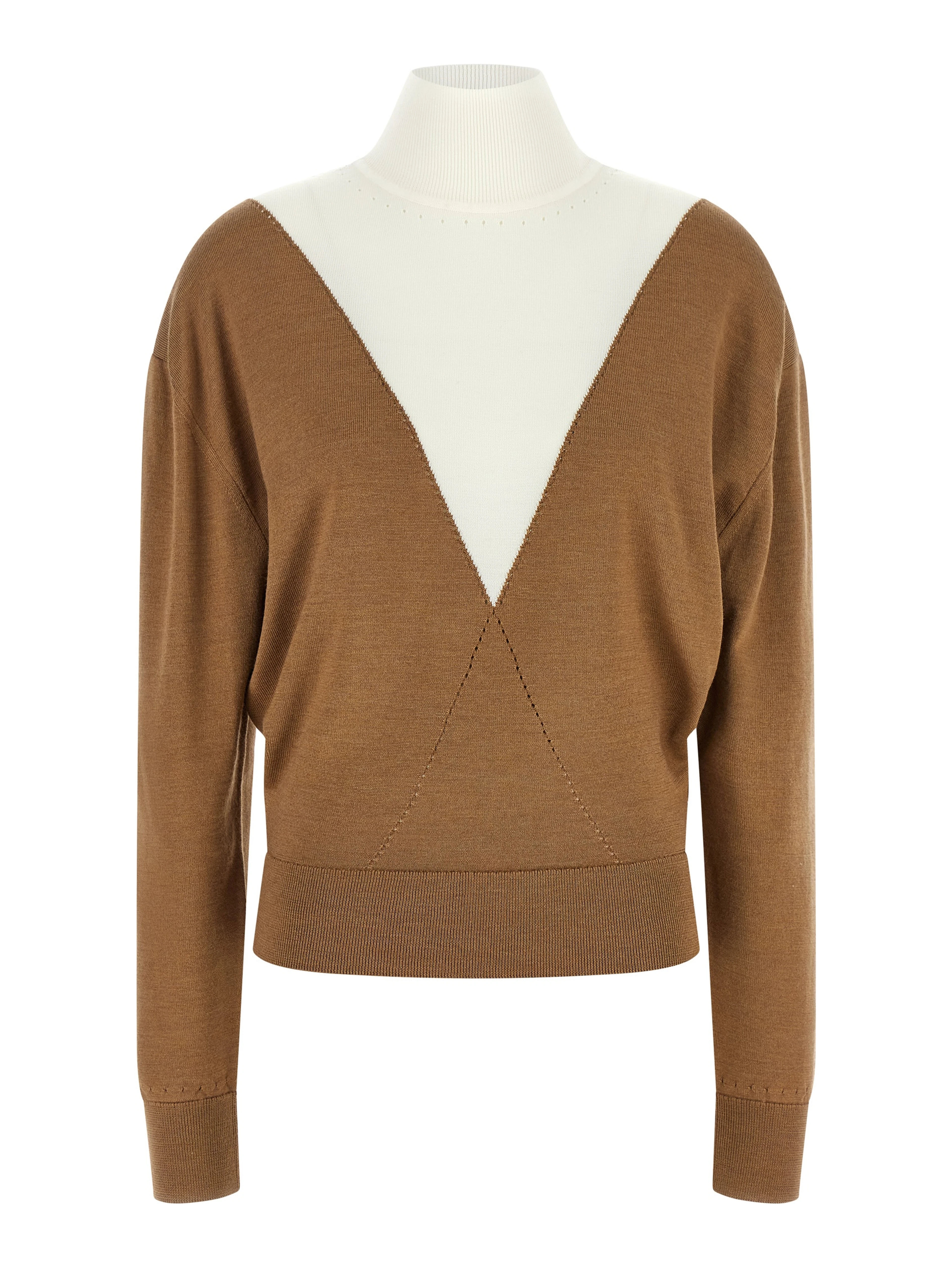 Beige Virgin Wool Cardigan